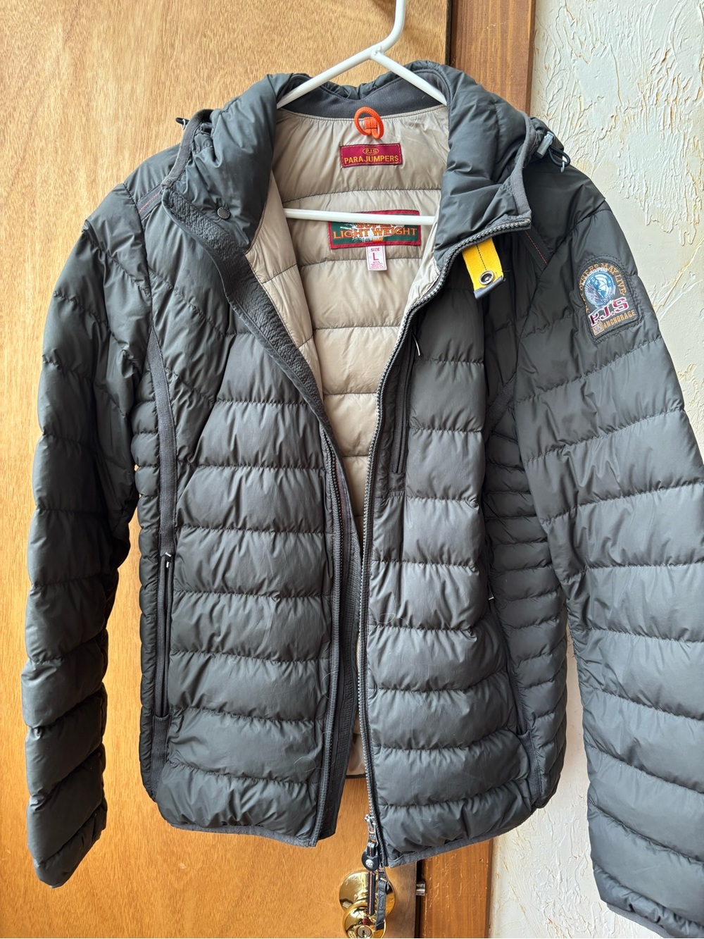 Parajumpers Men’s Dark Gray Quilted Puffer Jacket